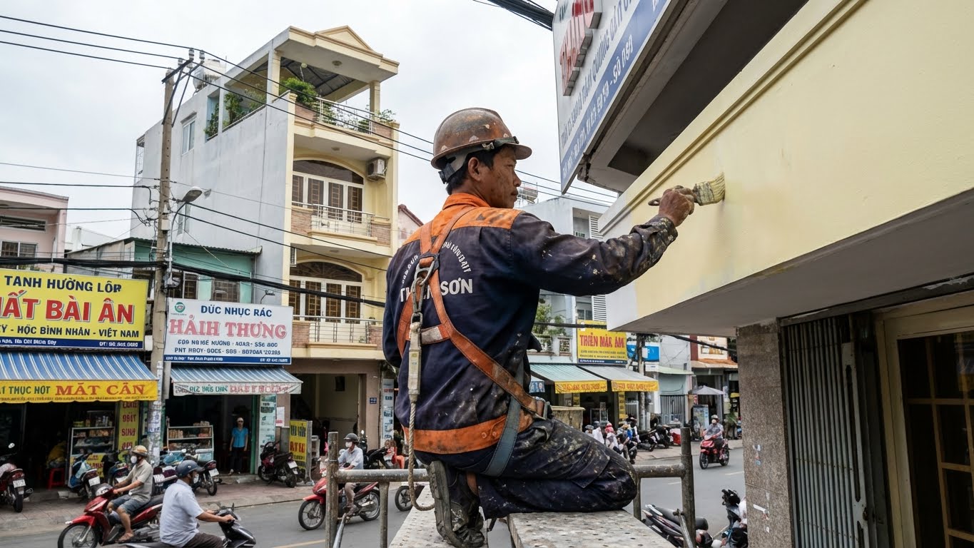 Thợ Sơn Nhà Tại Quận Tân Bình, TP.HCM - Sơn Nhà Chất Lượng Cao, Đảm Bảo Tiến Độ 1 Thợ Sơn Nhà Tại Quận Tân Bình